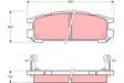 Brake Pad Set, Disc Brake GDB990 - TRW