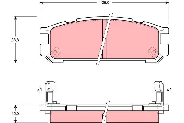 Brake Pad Set, Disc Brake GDB990 - TRW