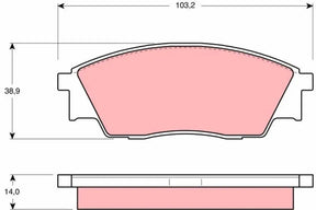 Brake Pad Set, Disc Brake GDB991 - TRW
