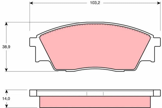 Brake Pad Set, Disc Brake GDB991 - TRW