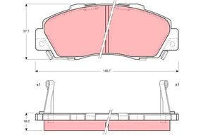 Brake Pad Set, Disc Brake GDB995 - TRW