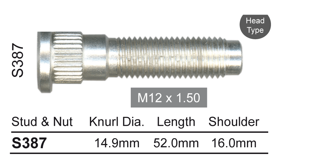 Wheel Stud S387 - Nice Products | Universal Auto Spares