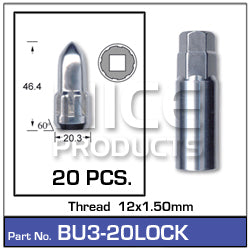 BULLET Lock (20) Nuts BU3-20LOCK - Nice Products | Universal Auto Spares