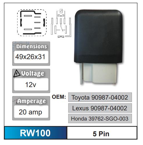 Relay RW100 - Nice Products | Universal Auto Spares