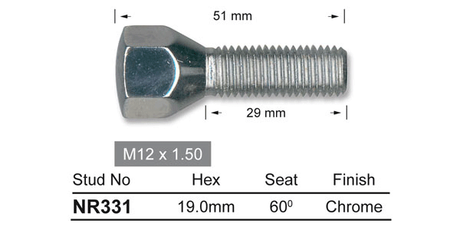 One Piece Stud NR331 - Nice Products | Universal Auto Spares