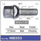 One Piece Stud MB353 - Nice Products | Universal Auto Spares