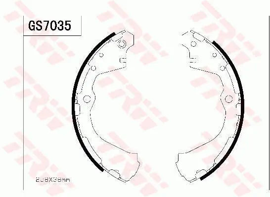 Brake Shoe Set GS7035 - TRW