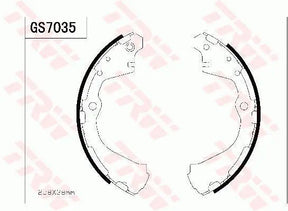 Brake Shoe Set GS7035 - TRW