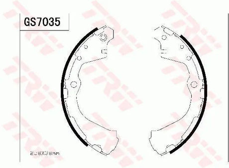 Brake Shoe Set GS7035 - TRW
