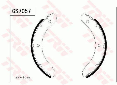 Brake Shoe Set GS7057 - TRW