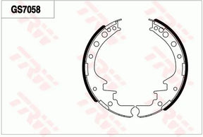Brake Shoe Set, Parking Brake GS7058 - TRW
