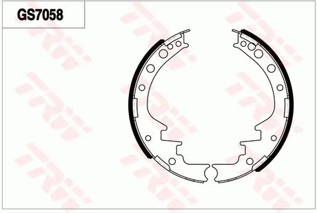 Brake Shoe Set, Parking Brake GS7058 - TRW