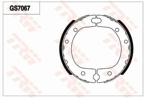 Brake Shoe Set, Parking Brake GS7067 - TRW