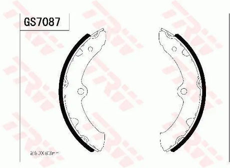 Brake Shoe Set GS7087 - TRW