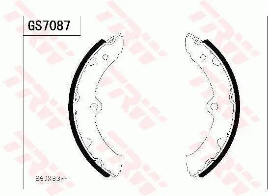 Brake Shoe Set GS7087 - TRW