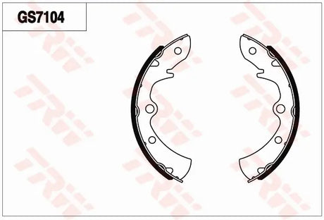 Brake Shoe Set, Parking Brake GS7104 - TRW