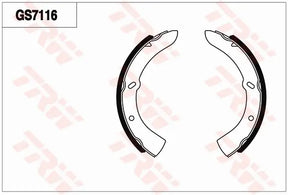 Brake Shoe Set GS7116 - TRW