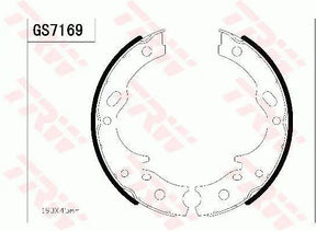 Brake Shoe Set, Parking Brake GS7169 - TRW