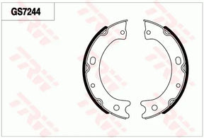 Brake Shoe Set, Parking Brake GS7244 - TRW