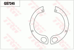 Brake Shoe Set, Parking Brake GS7245 - TRW