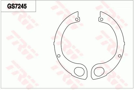 Brake Shoe Set, Parking Brake GS7245 - TRW