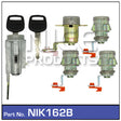 Lock set (4) NIK162B - Nice Products | Universal Auto Spares