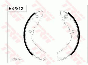 Brake Shoe Set GS7812 - TRW