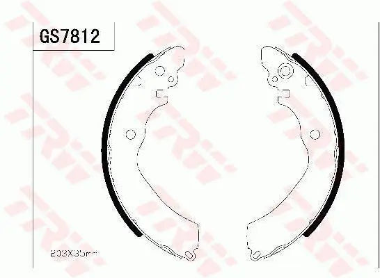 Brake Shoe Set GS7812 - TRW