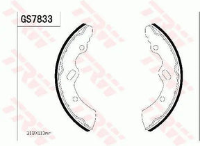 Brake Shoe Set GS7833 - TRW