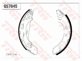 Brake Shoe Set GS7845 - TRW