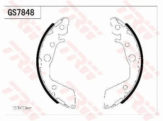 Brake Shoe Set GS7848 - TRW