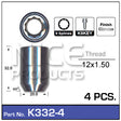 lock nuts (4 pcs + key) K332-4 - Nice Products | Universal Auto Spares
