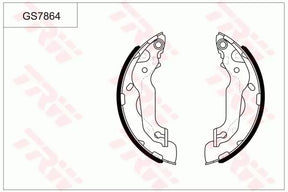 Brake Shoe Set GS7864 - TRW