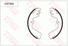 Brake Shoe Set GS7866 - TRW