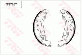Brake Shoe Set GS7867 - TRW