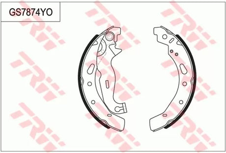 Brake Shoe Set, Parking Brake GS7874 - TRW