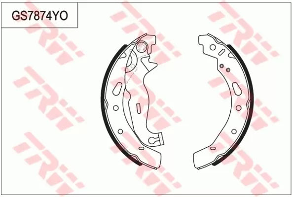 Brake Shoe Set, Parking Brake GS7874 - TRW