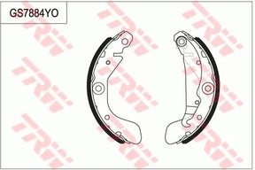 Brake Shoe Set GS7884 - TRW