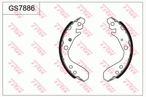 Brake Shoe Set GS7886 - TRW