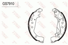 Brake Shoe Set GS7910 - TRW