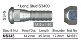 Stud & Nut NS345 - Nice Products | Universal Auto Spares