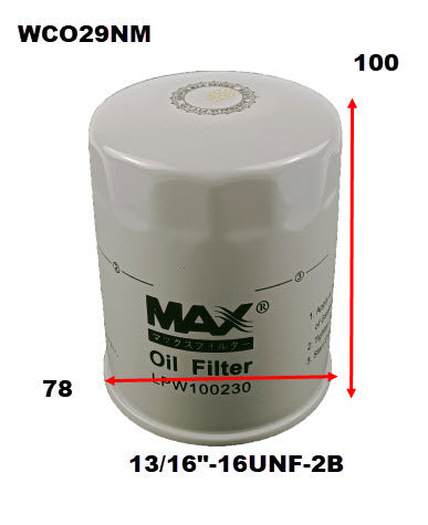 Oil Filter Fits Land Rover WCO29NM - Wesfil