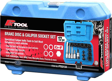 17 Piece Brake Disc & Caliper Socket Set - PKTool | Universal Auto Spares