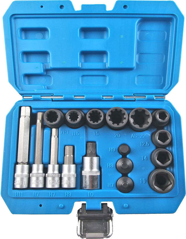 17 Piece Brake Disc & Caliper Socket Set - PKTool | Universal Auto Spares