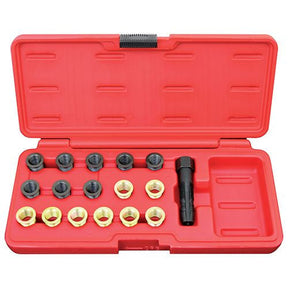 17 Piece M12 Spark Plug Thread Repair Tool Set - PKTool