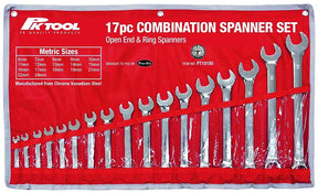 17 Pieces Metric CR-V Combination Spanner Set - PKTool