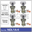 Door Lock set 4 NDL1A-4 - Nice Products | Universal Auto Spares