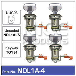 Door Lock set 4 NDL1A-4 - Nice Products | Universal Auto Spares