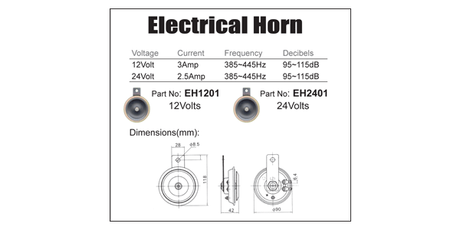 Horn Electric EH1201 - Nice Products | Universal Auto Spares