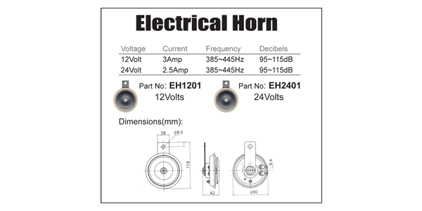 Horn Electric EH1201 - Nice Products | Universal Auto Spares